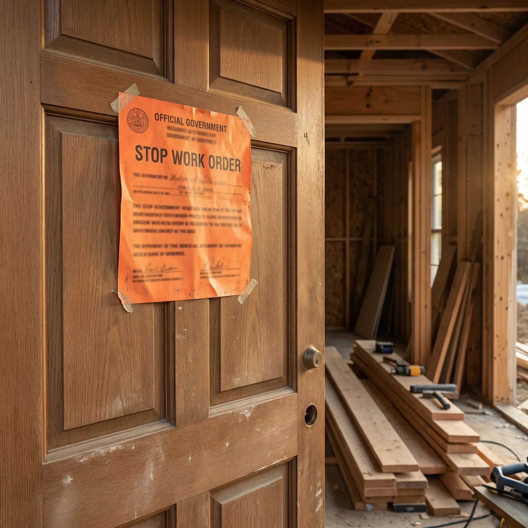 Stop-work order issued